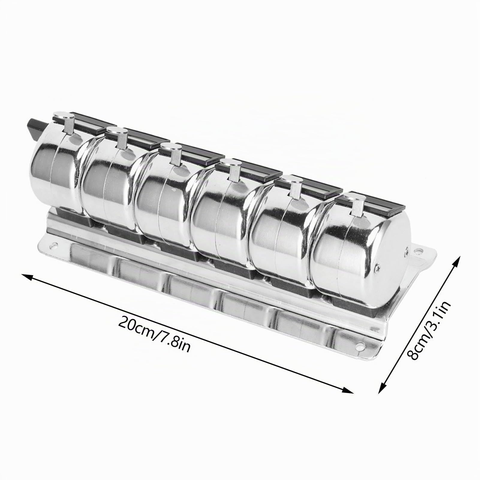 Compteur de pointage, outils manuels, compteur mécanique à cliquet manuel en métal à 4 chiffres siamois 6 unités en acier inoxydable Tally
