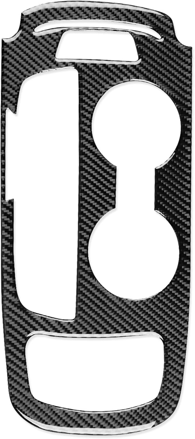 Real Black Carbon Fiber Car Center Console Gear Shift Panel Sticker Interior Trim Compatible with Chevrolet Malibu L/LS/RS/LT/Premier 2016 2017 2018 2019 2020 2021 2022 2023 2024 2025-Type B