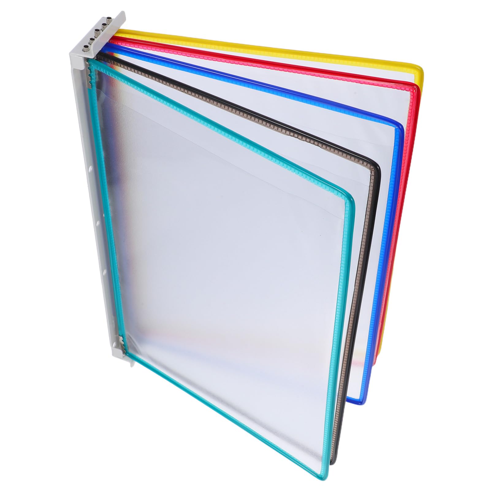 AYUWQZX Wall Display Unit, Wall File Organizer 5-Tier A4 Flip Page Mount Holder Office Classroom Display
