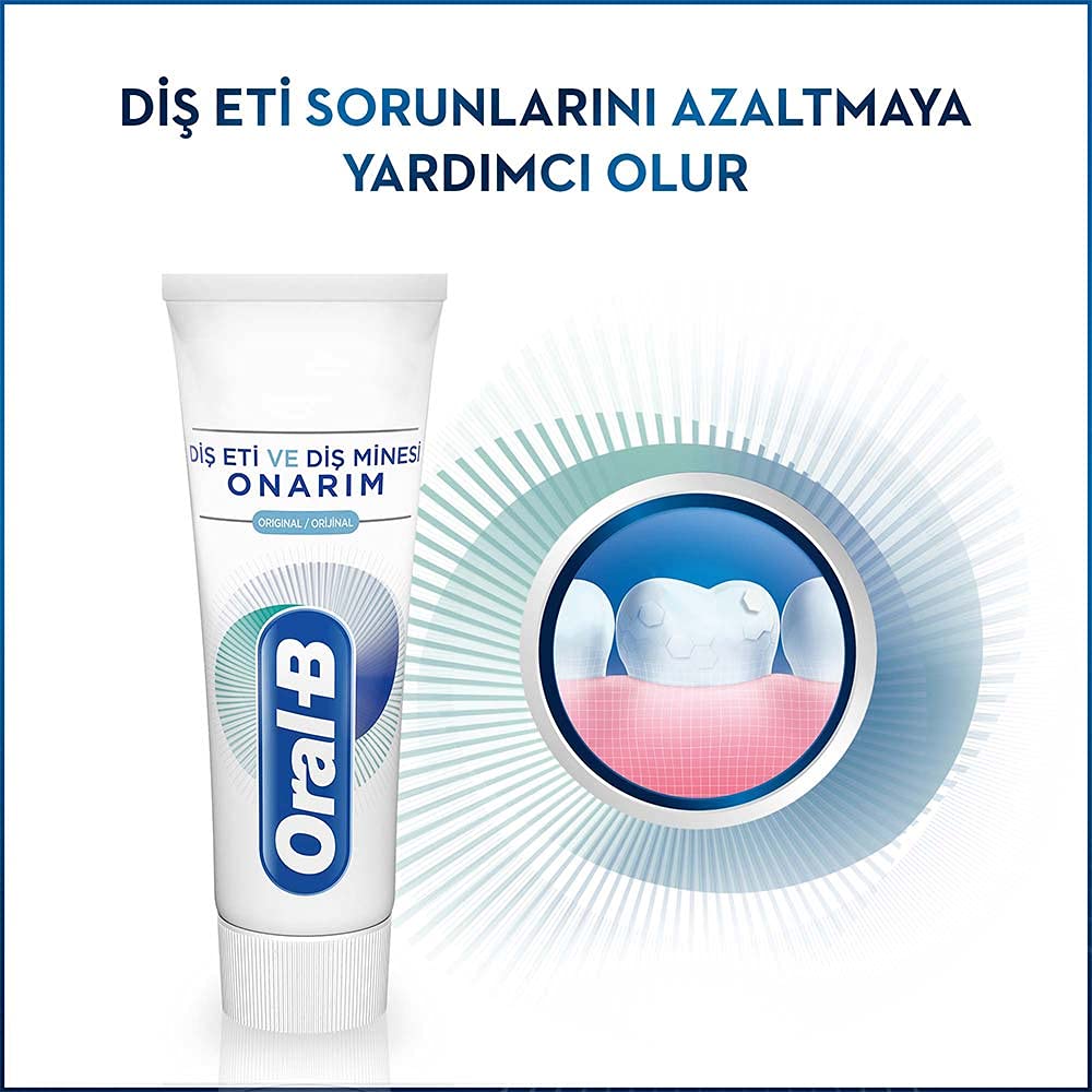 Oral-B Diş Eti ve Diş Minesi Pro-Onarım Original 50 ml + Oral-B Diş Fırçası Diş Eti Temizliği 1 Paket (1 x 0.23 g)
