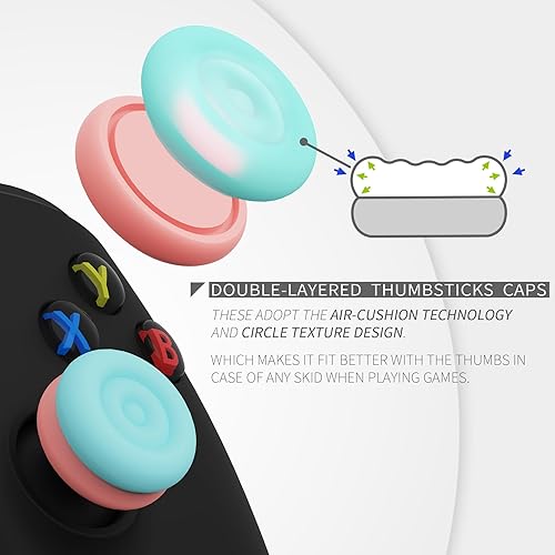 Miniatura 3 de playvital Thumbs - Tapas de cojín para ps5, para ps4, funda de agarre para Xbox Series XS, tapas de agarre para el pulgar para Xbox One, Elite