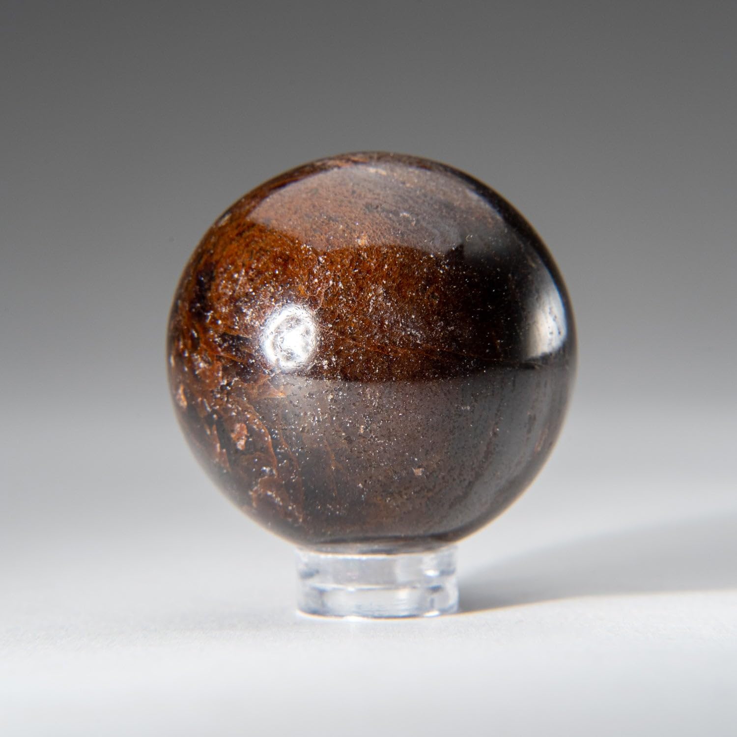 Astro Gallery of Gems Genuine Polished Garnet Sphere (1.5") with Acrylic Display Stand