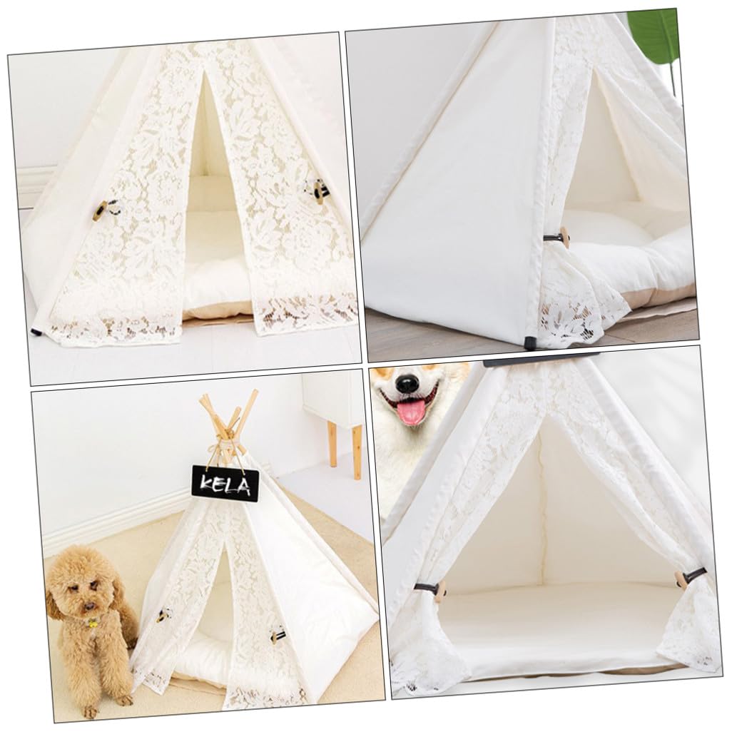 POPETPOP Tente tipi pour chien ou chat portable d'intérieur ou d'extérieur pour animal de compagnie de petite et moyenne taille