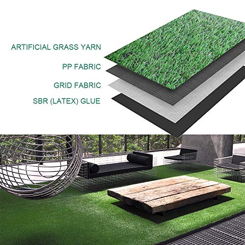 · Petgrow · Synthetic Artificial Grass Turf Lawn 4Ft X 10Ft, 1.38" Outdoor/Indoor Fake Grass Rug Astroturf For Dogs,Faux Grass Rug With Drainage Holes/Custom Size Provided #TOP2