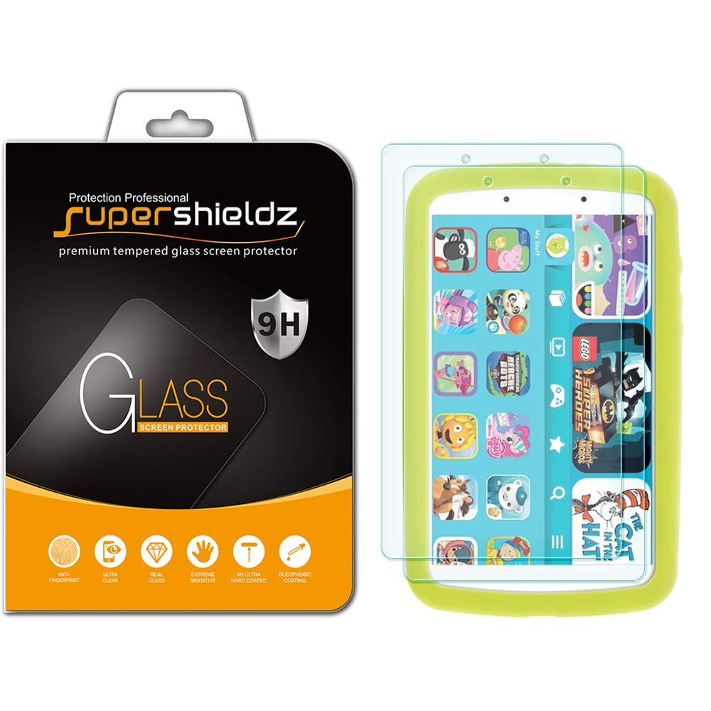 Supershieldz (2 Pack) Designed for Samsung Galaxy Tab A Kids Edition (2019) 8 inch Tempered Glass Screen Protector, 0.33mm, Anti Scratch, Bubble Free