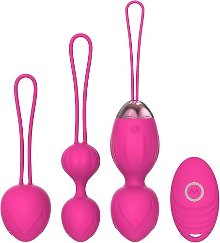 Kegel Balls Ben Wa - Pesas de ejercicio y bola masajeadora para mujeres, pelota Kegel recomendada por médicos para principiantes y avanzados (rosa)