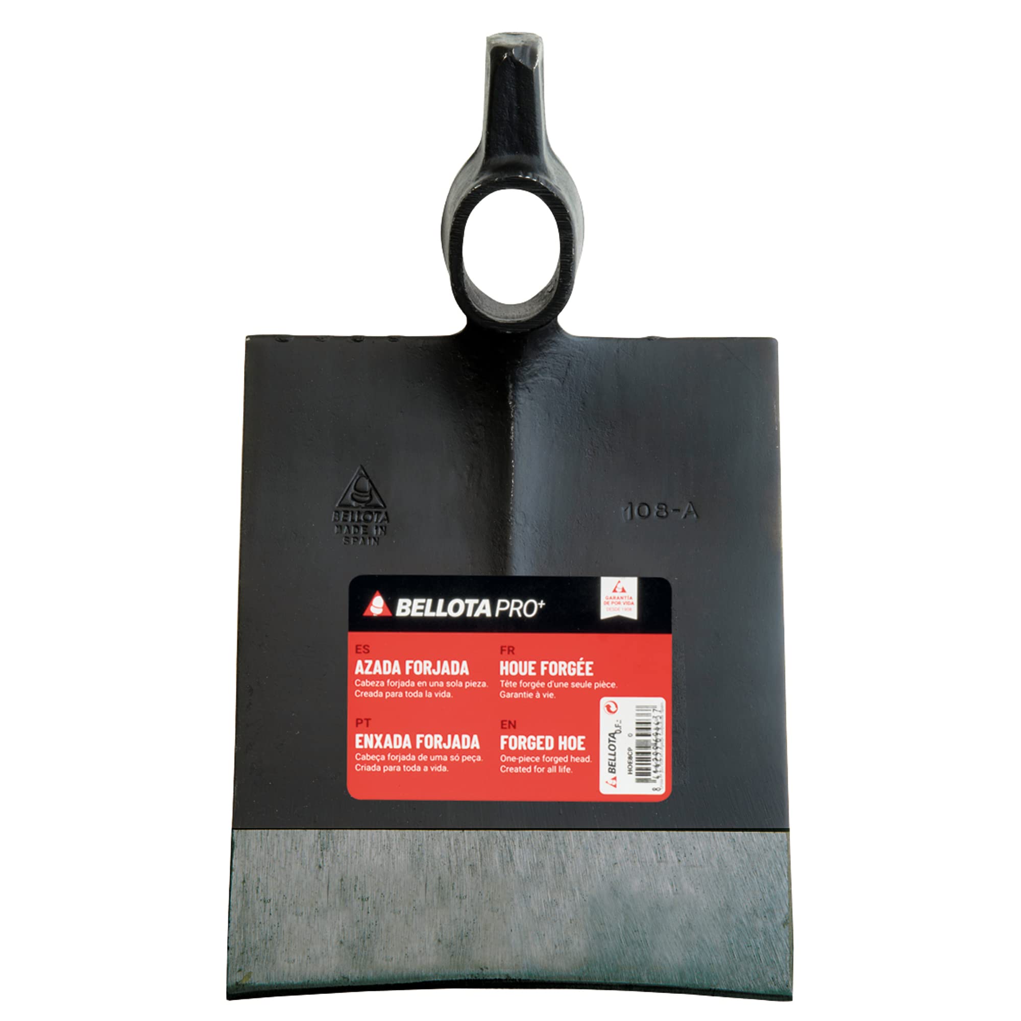 Bellota HOE108A - Azada forjada para el Cultivo de espárragos, Ojo Ovalado con Martillo.