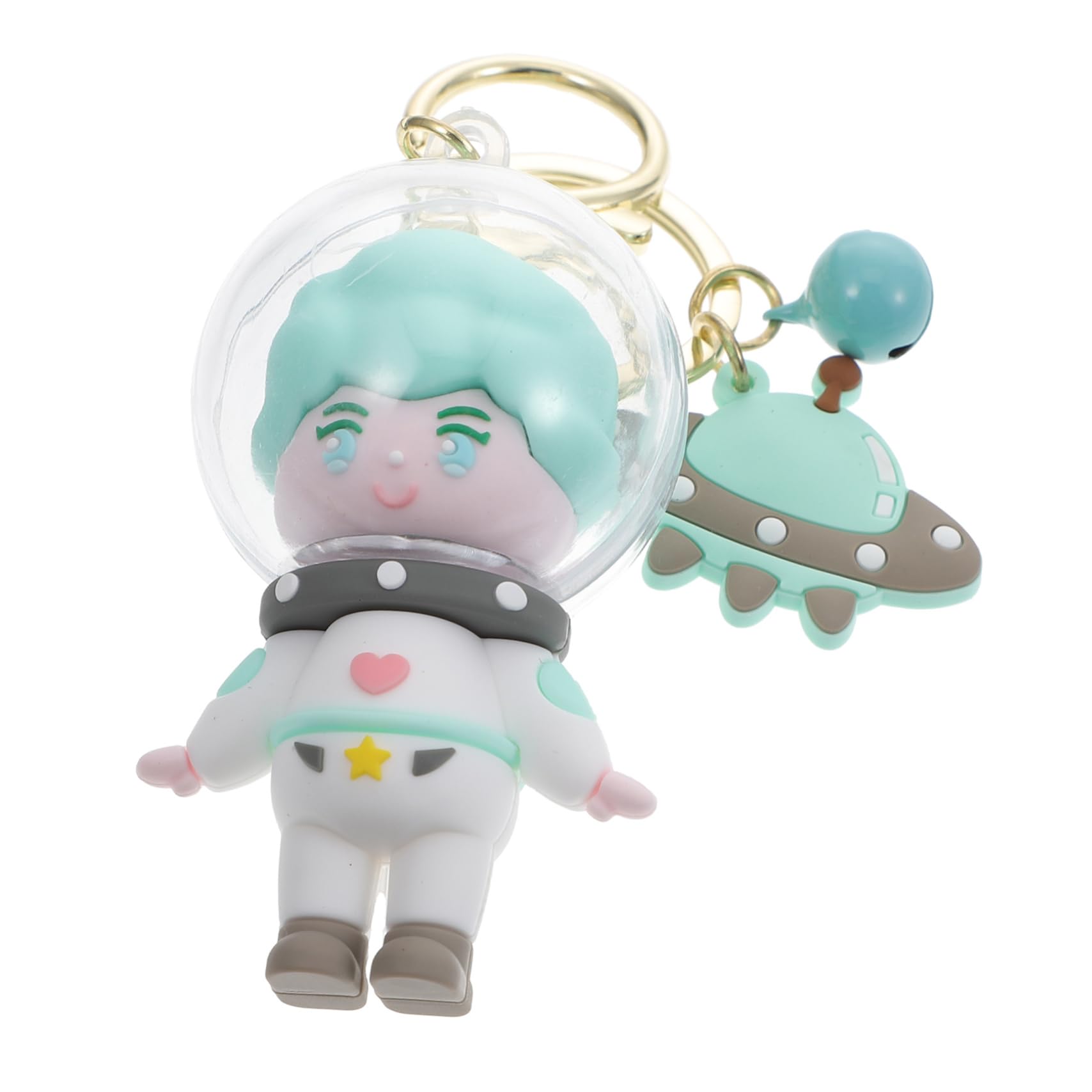 Holibanna Space Theme Astronaut Keychain Backpack Charm Hanging Pendant Boys Astronaut Key Ring