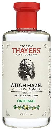 Tóner de hamamelis de bruja sin alcohol con aloe de 12 onzas líquidas paquete de 12 unidades