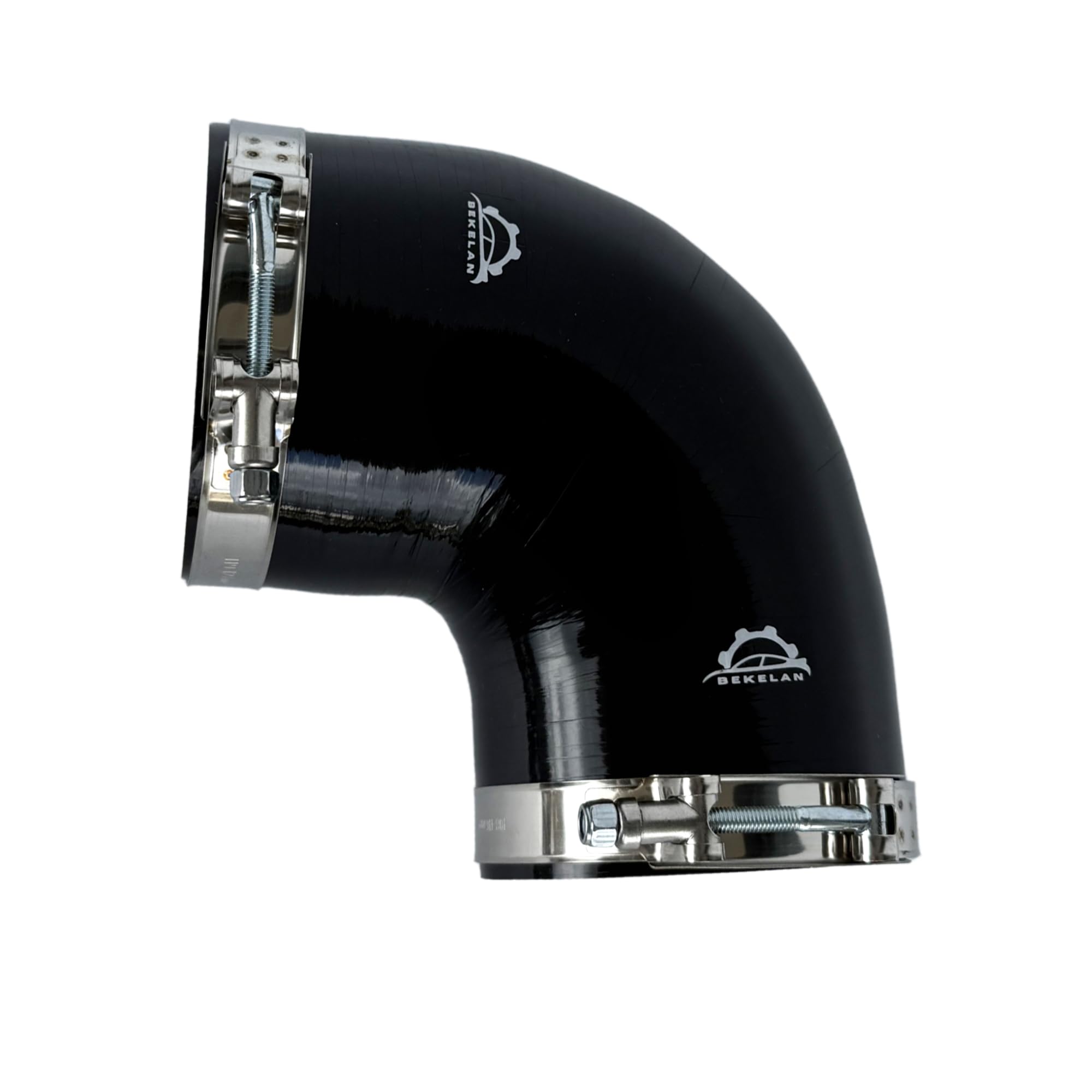 Acoplador de codo de 90° de silicona con abrazadera de perno en T de acero inoxidable, diseño reforzado de 4 capas de alta temperatura para turbo/intercooler/tubería de admisión/hidráulico industrial