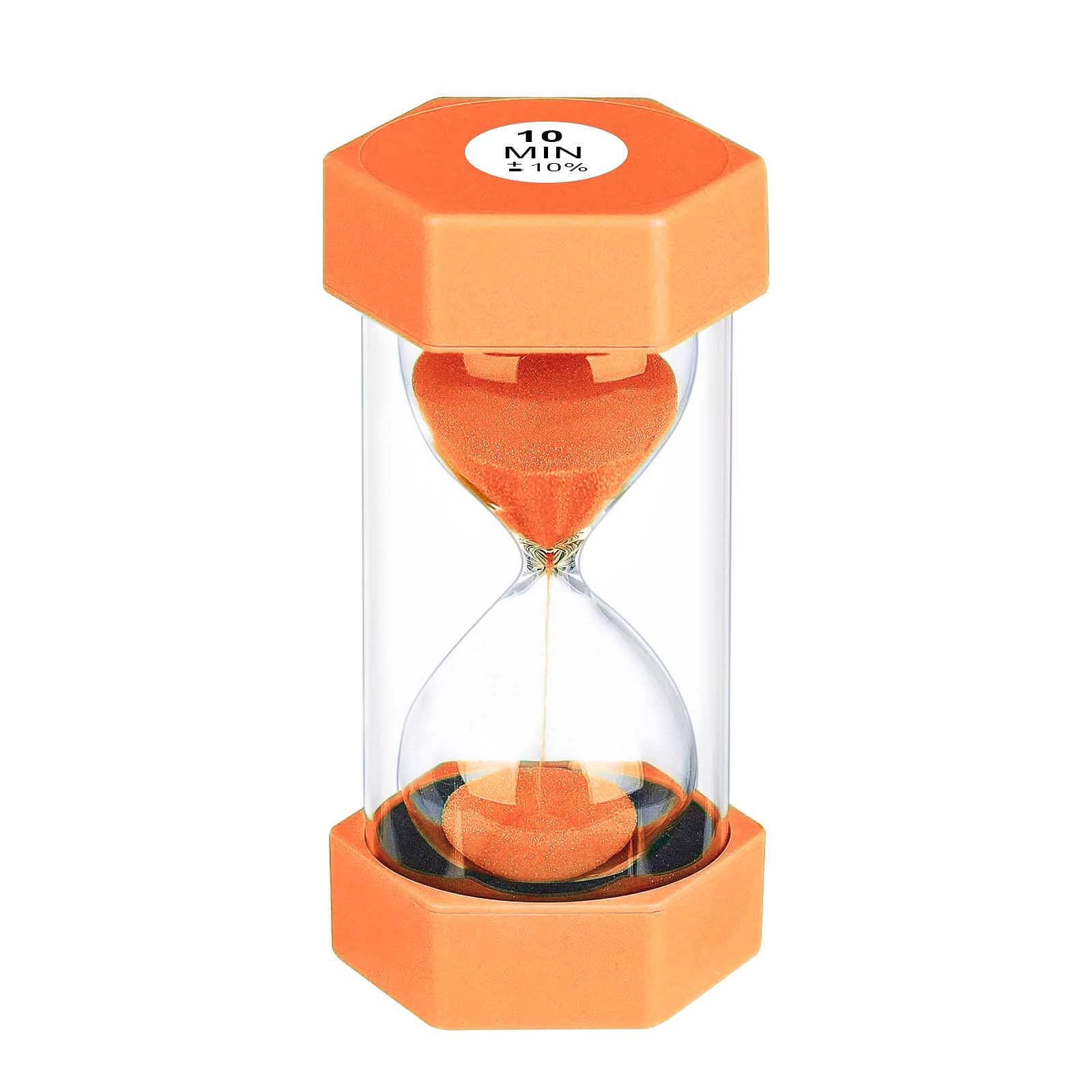 25 Minute Hourglass Sand Timer, Plastic Sandglass Watch Timer, Unbreakable Green Sand Clock Hour Glass 25 Min for Classroom, Games (Green)(Orange,10 minute)