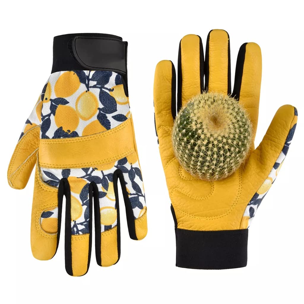 Gardening Rose Pruning Gloves Gelbe Damen-Arbeitshandschuhe Pflanzen Verschleißfest (Color : A, Size : One Size) (A One Size)