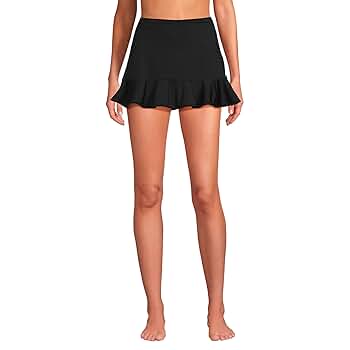 Amazon.com: Lands' End Women's Ruffle Hem Mini Swim Skirt 2