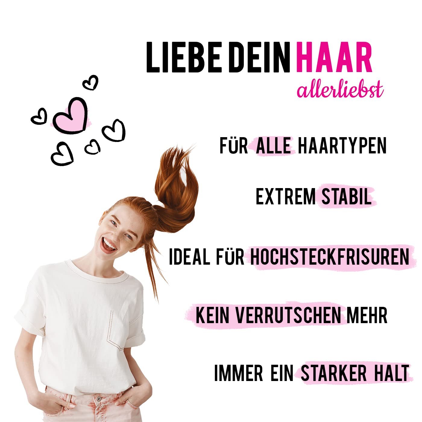 HAARallerliebst Twisted Hair Clips (Pack of 24, Silver; box colour: pink - Image 4