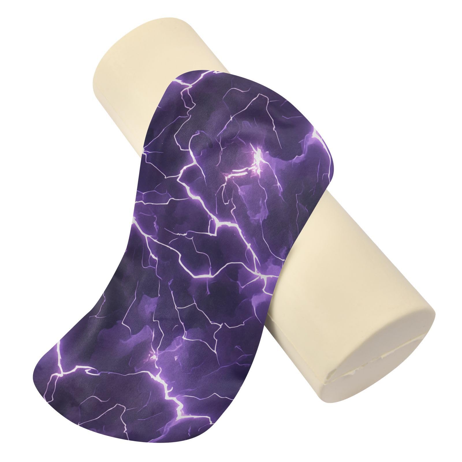 miaozhen Lightening Purple Nature Neck Roll Pillow Case Round Pillow for Baby almohada de Cuello para dormir 5.5''x17''