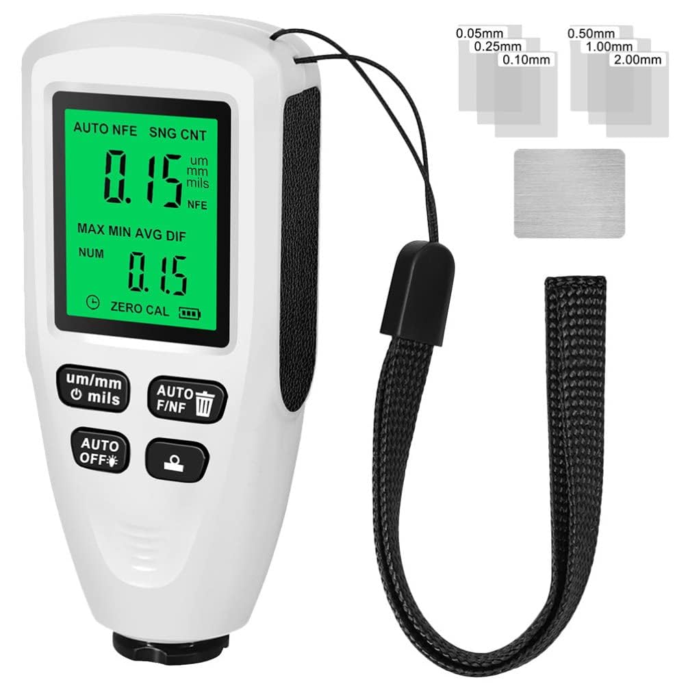 Portable Coating Thickness Gauge, Painting Depth Thickness Gauge, High-precision Digital Metal Plating Thickness Gauge, Material Surface Treatment Tester Paint Thickness Paint Meter