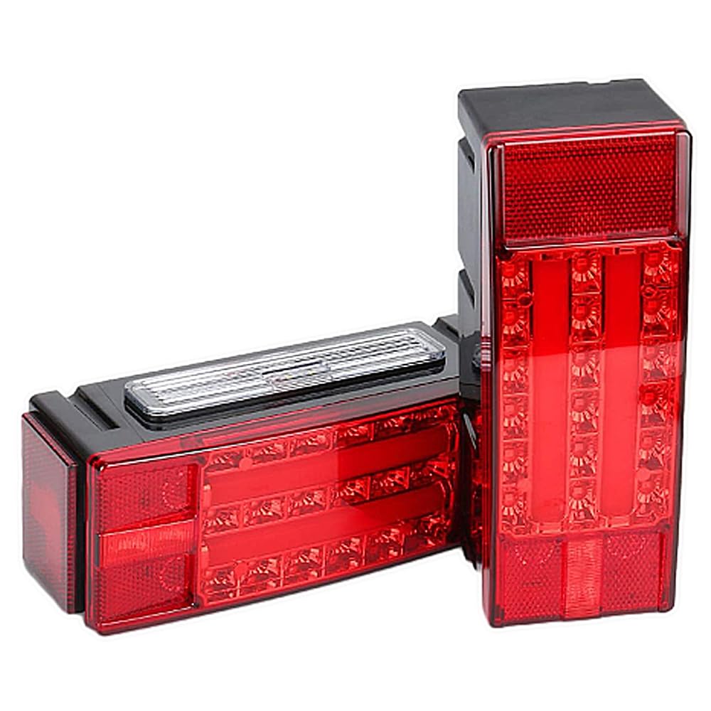 Riloer Indicatori di posizione laterali a LED, Indicatore laterale a luce rossa Avvertimento lampada laterale per rimorchio, Luci di emergenza per auto compatibili con camion Rimorchi Furgoni
