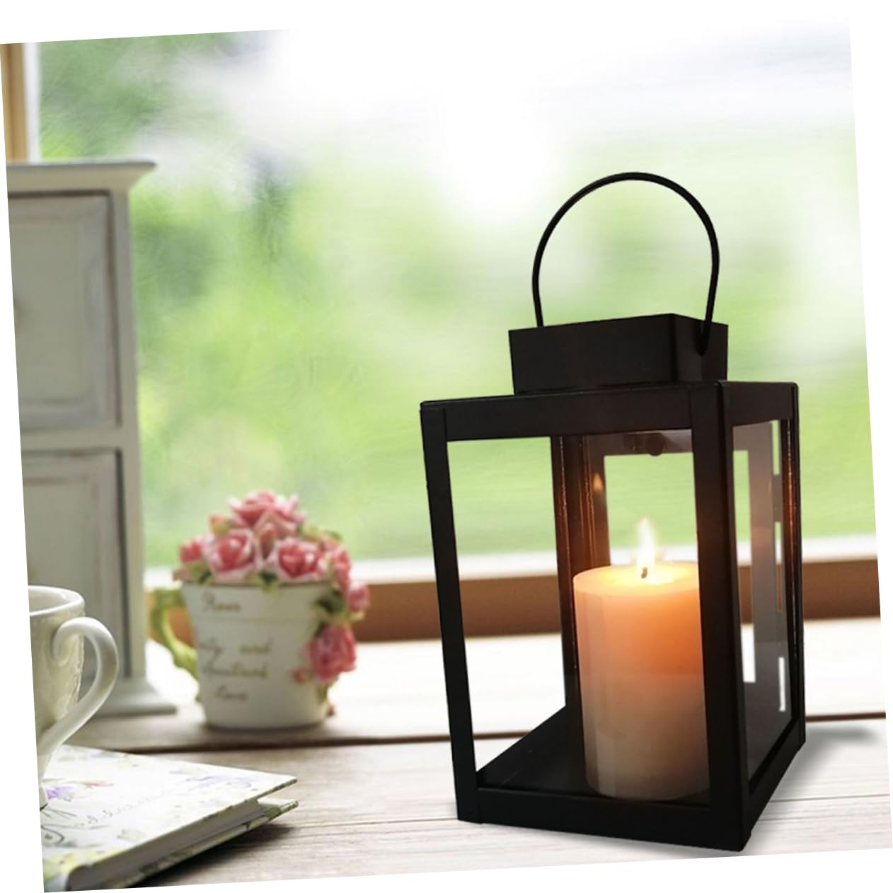 VICASKY 1pezzi Portacandele Decorativo Stile Retrò Luce Vento Portacandele Appendere Materiale Di Resistente Per Uso Duraturo Adatto Decorazione Interna Ed Esterna