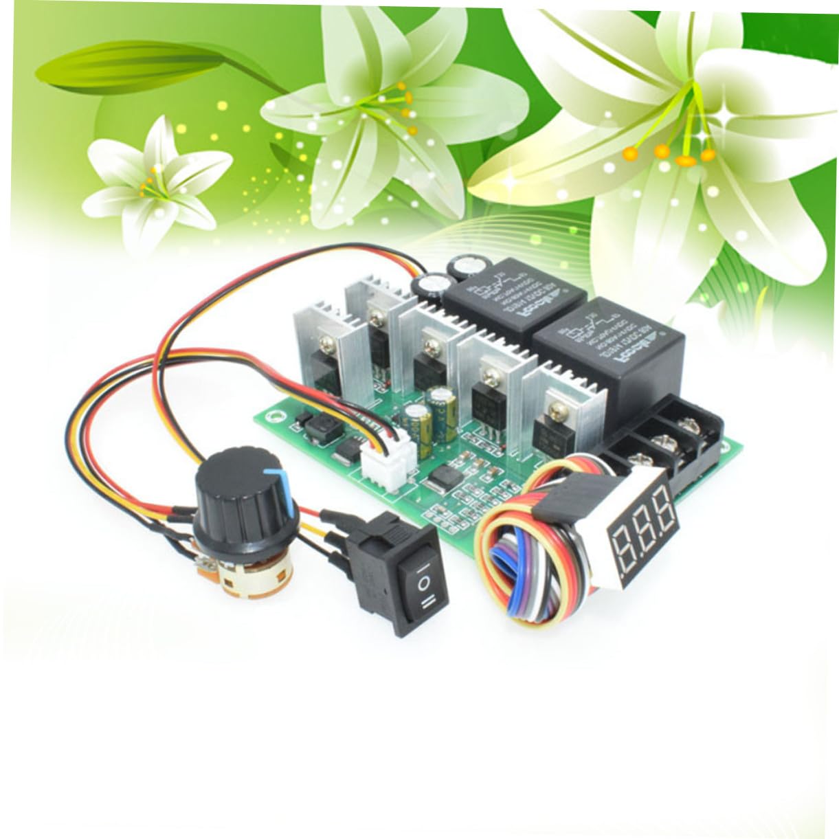 VILLCASE 40a Controlador De Motor Pwm Ajustable Para Regulador De Voltaje Motor Reversible