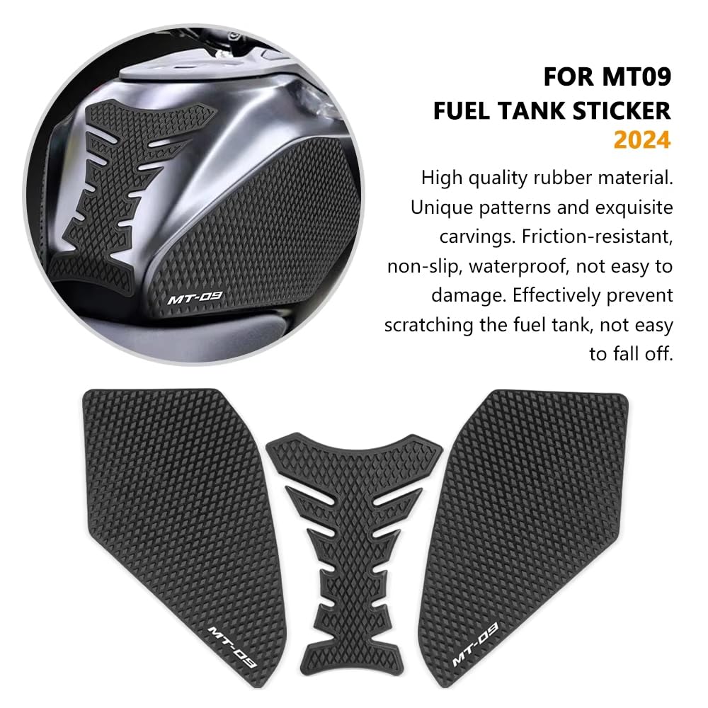 For mt 09 MT09 MT-09 2024 2025 2026 accessori moto serbatoio carburante pad adesivo protettivo serbatoio carburante trazione pad adesivo serbatoio carburante serbatoio carburante grip