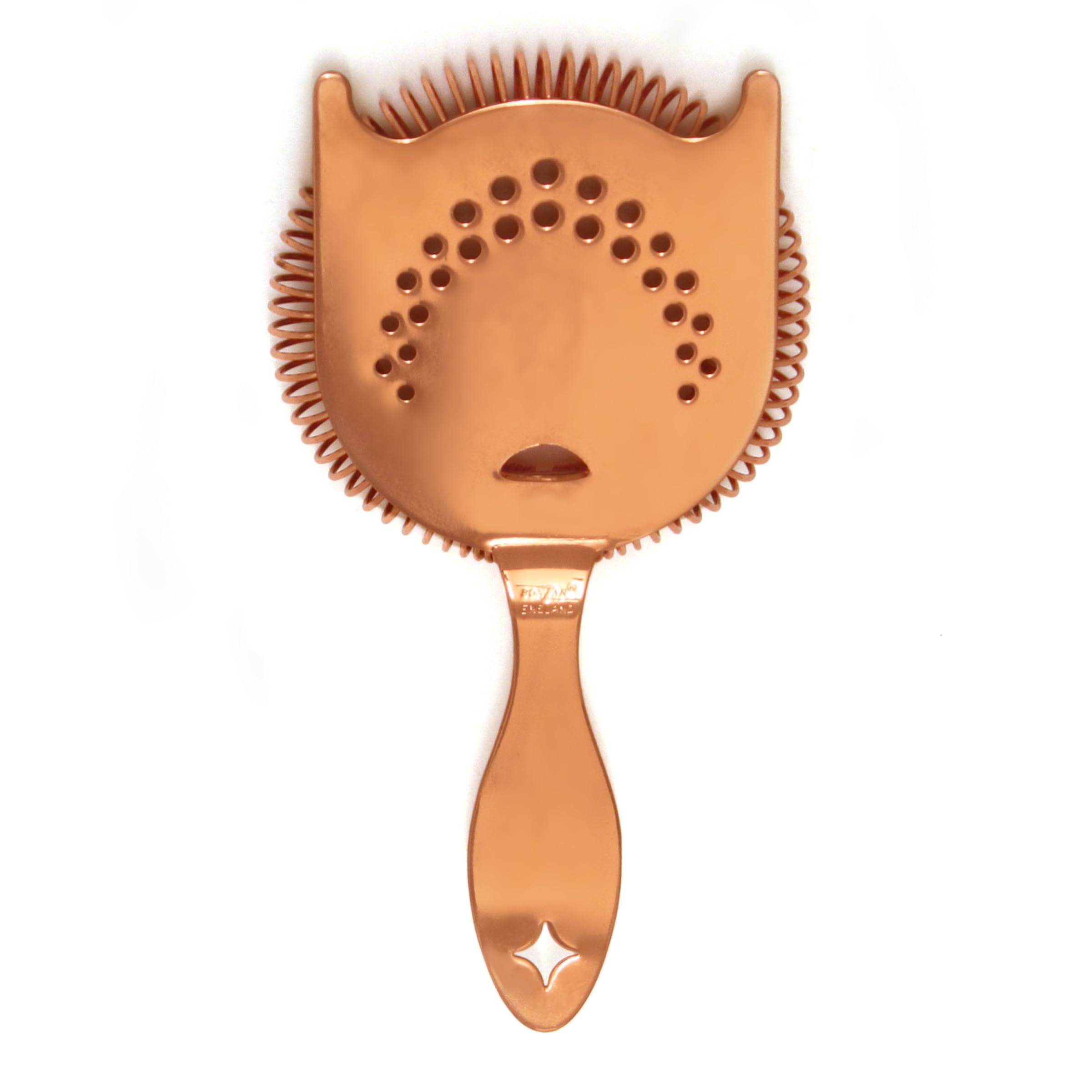 Spill-Stop 8012-3 Bonzer Hawthorne Strainer, 2-Prong, Stainless Steel, Copper Plated Finish, Hand Wash Only, Individually Boxed, Commercial Bar Use, Cocktail Strainer