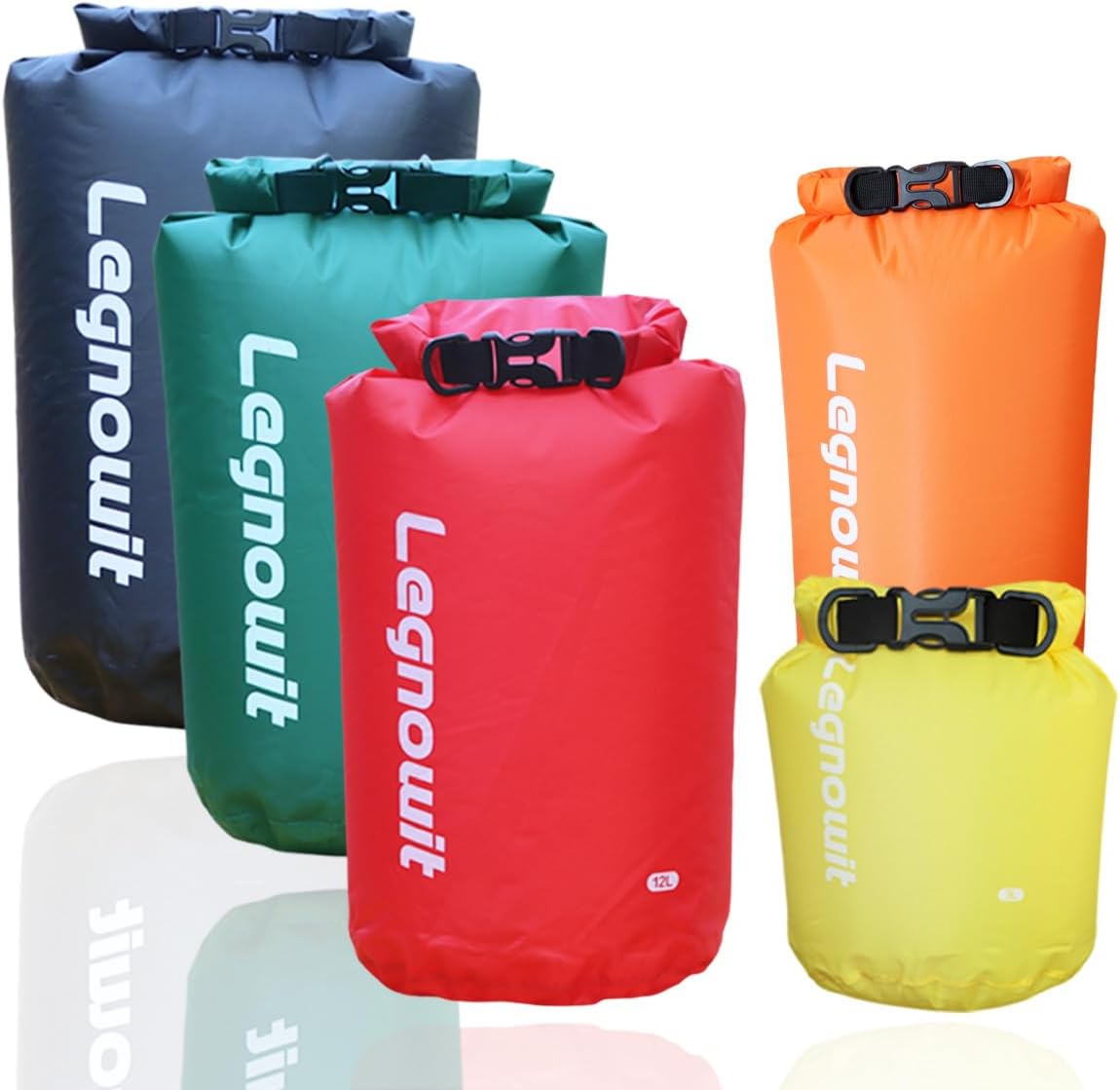 Dry Bag, 3 Pack/5 Pack Waterproof Lightweight Small & Large Dry Sacks for Outdoor Camping, Backpacking, Kayaking, Boating, Travel and More