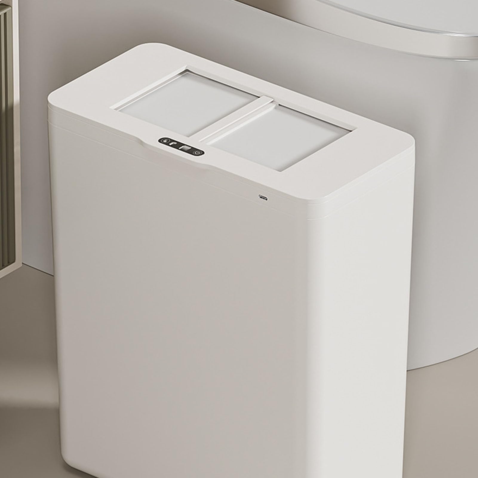Brrnoo Cubo de Basura con Sensor de Movimiento — Papelera Automática sin Contacto con Sensor Infrarrojo, Tapa Silenciosa y Diseño Antisalpicaduras — Ideal para Baño, Oficina y cocina.