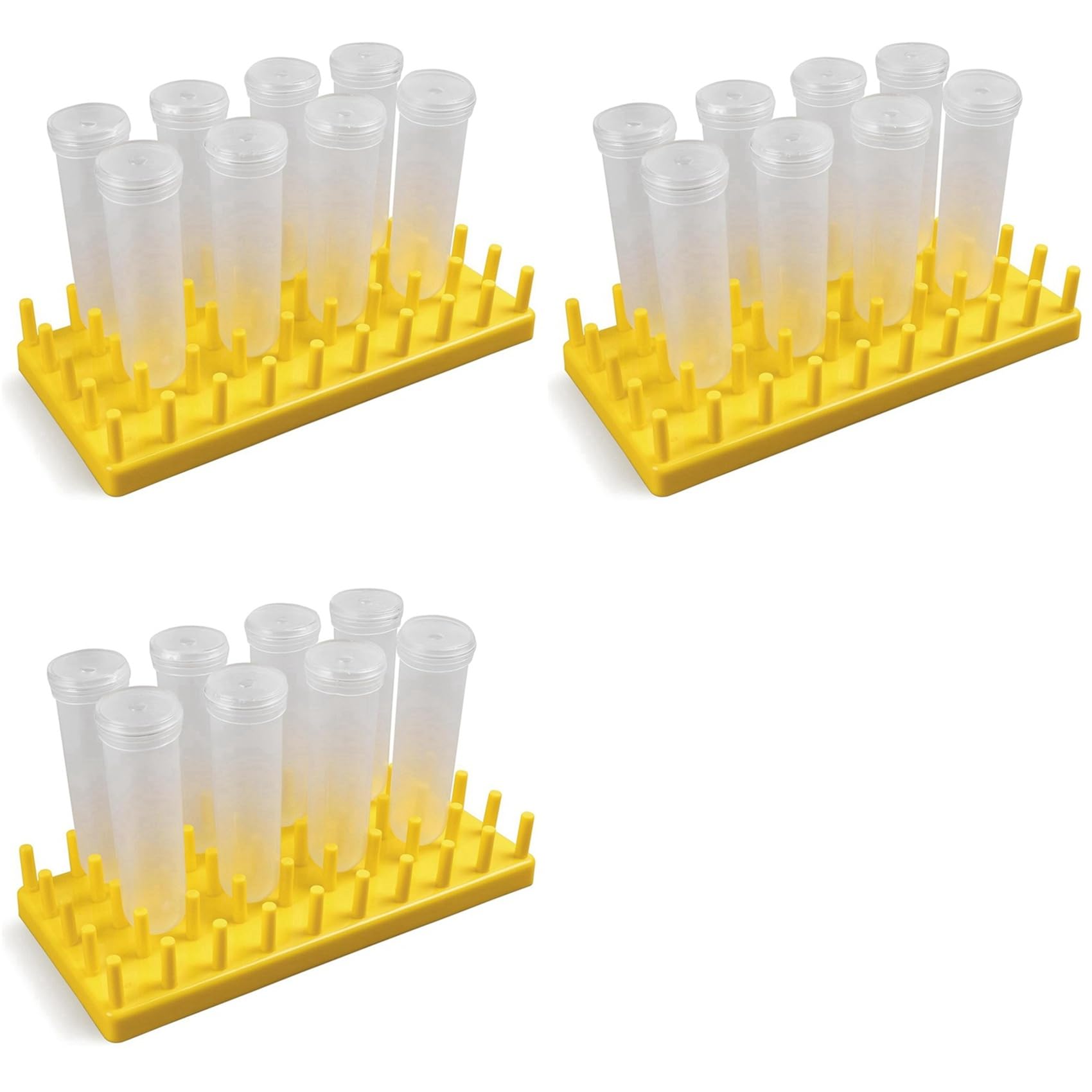 Vjsujehgy 24Pcs 50Ml Large Floral Tubes with Rack Holder for Milkweed Leaf, Stem and Flower Cutting