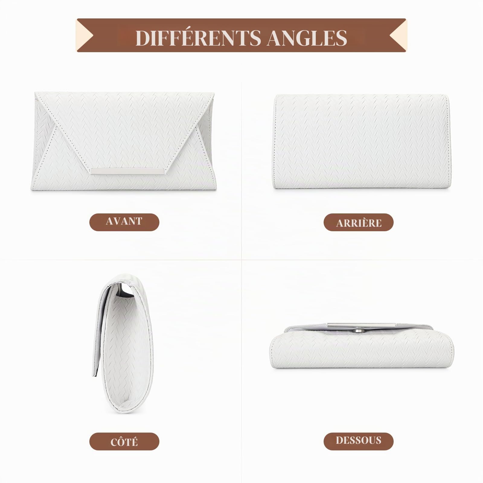 BAIGIO Sac de Soirée pour Femme Élégante Cuir PU Sac à main pour Fête de Mariage Pochettes et Clutches, Adapté pour Fête Mariage Banquet
