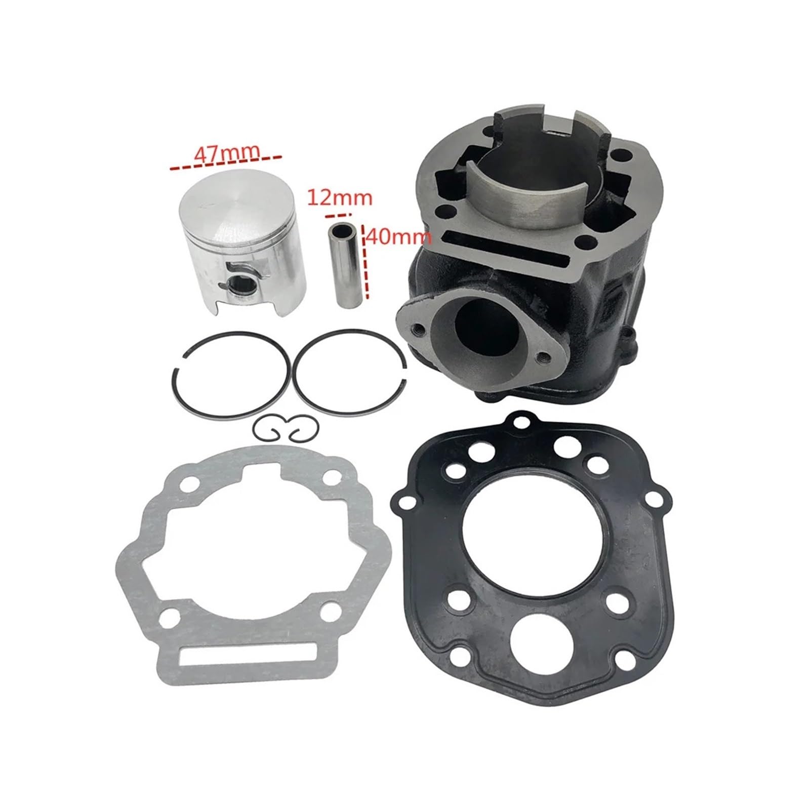 Pieza DE Recambio Kit de Juntas de aro de pistón de Cilindro de 47 MM Adapted con Motor de Motocicleta de 70 CC