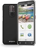 emporiaSMART.5 Mini, Seniorenhandy, 4G Volte, Senioren Smartphone ohne Vertrag, Mobiltelefon mit Notruftaste, 4,95-Zoll-Display, Android 13, 13 MP Kamera, Schwarz, E5mini/E5m 001 SMART.5 mini, 64GB & Android 13