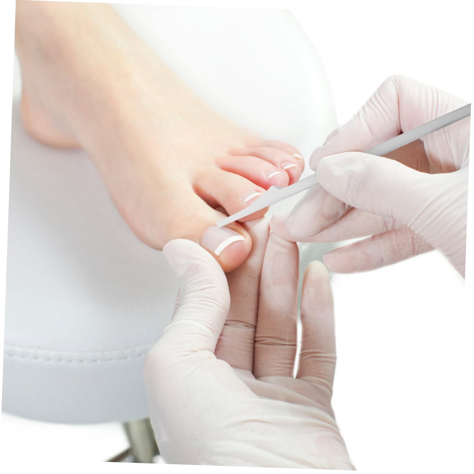 Set Argento di Coltelli per Pedicure 7 Pezzi in Acciaio Inox | Lega ad Alto Manganese e Pu, Uso Professionale e Domestico, per Rimuovere Calli e Pelle Secca