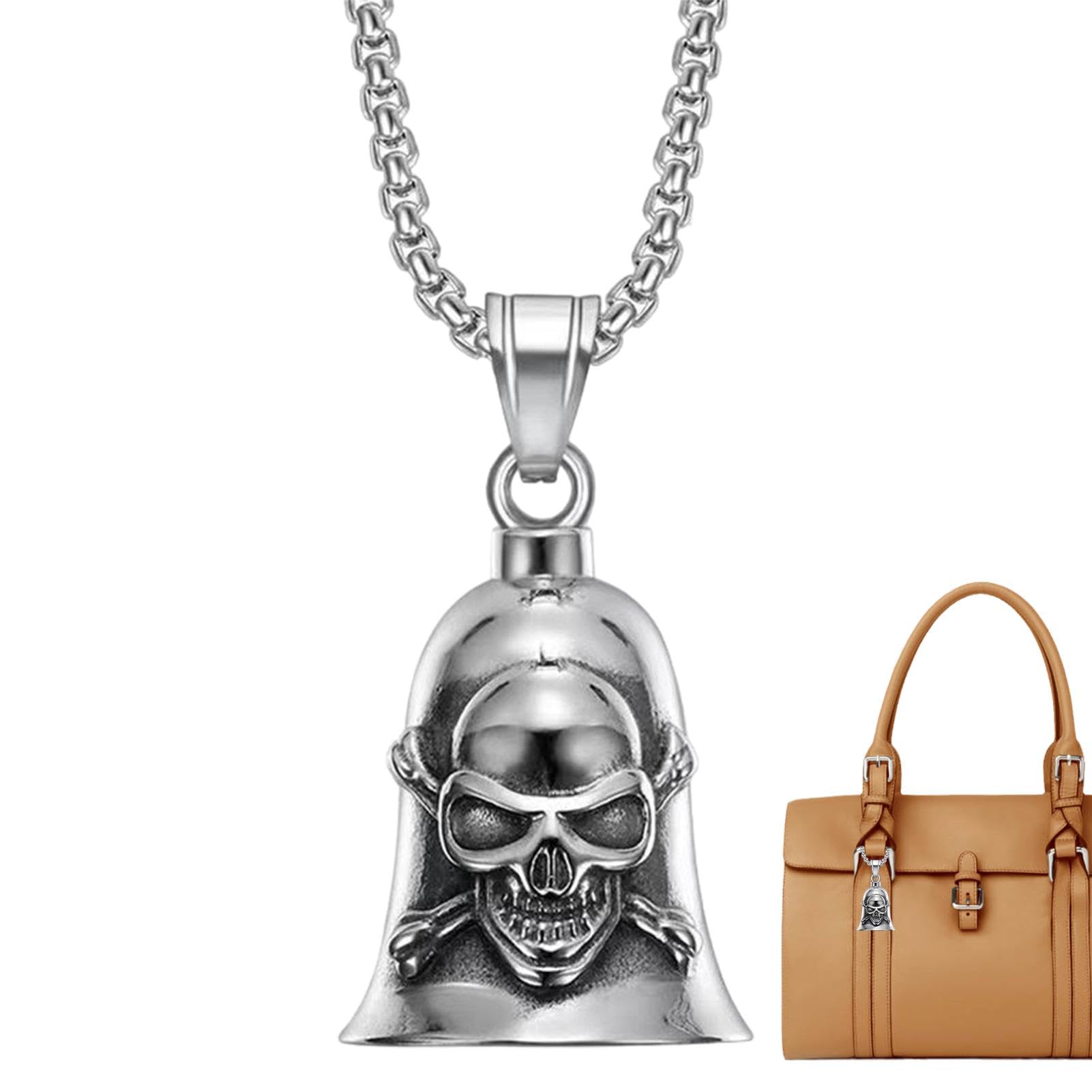 Guardian Bell for Motorcycles | Angel Motorcycle Guardian Biker Bell | Motorcycle Biker Luck Riding Spirit Bell | Stainless Steel Motorcycle Bell for Bikes Man Biker Riders