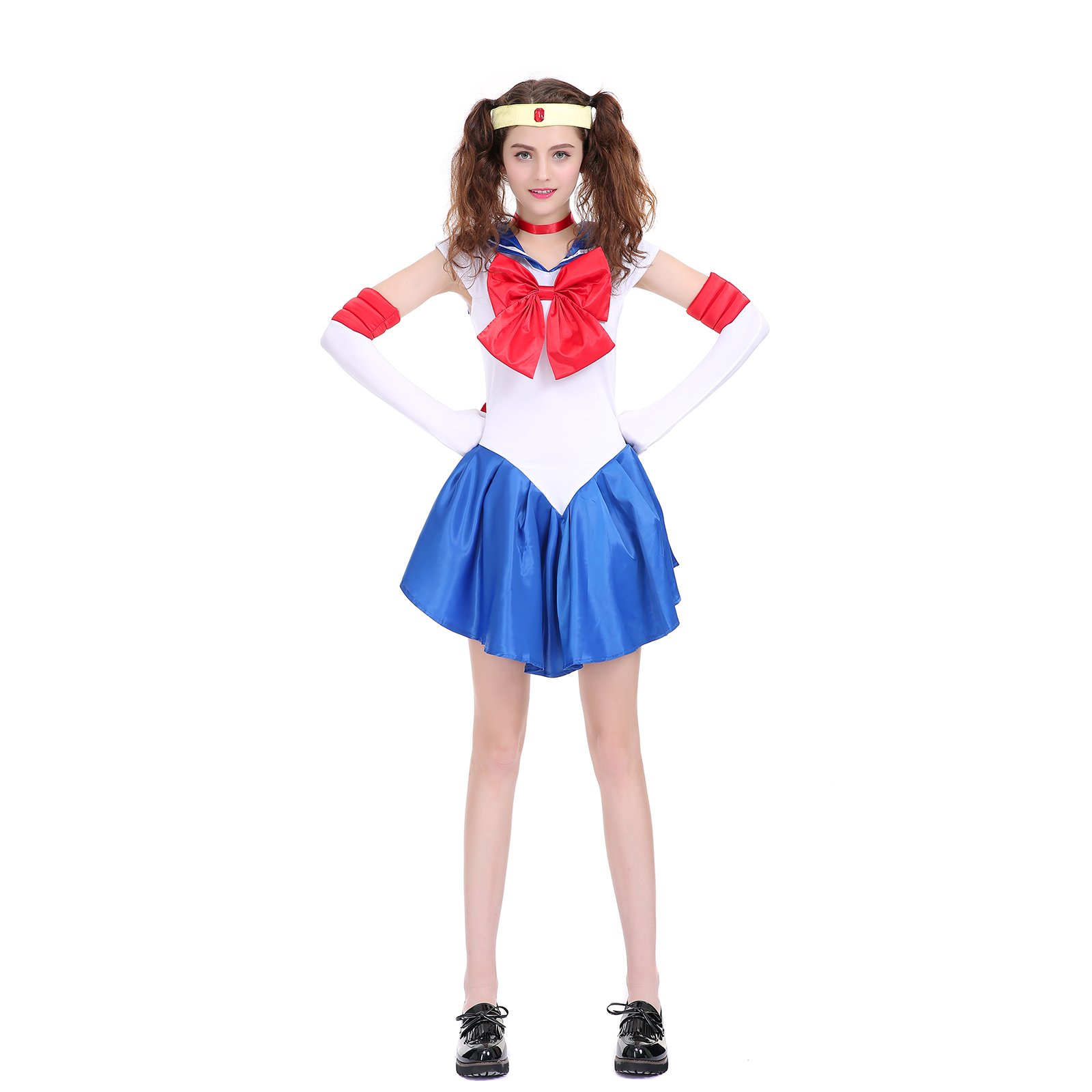 Angelaicos Womens Color Block Bowknots Costume Dress