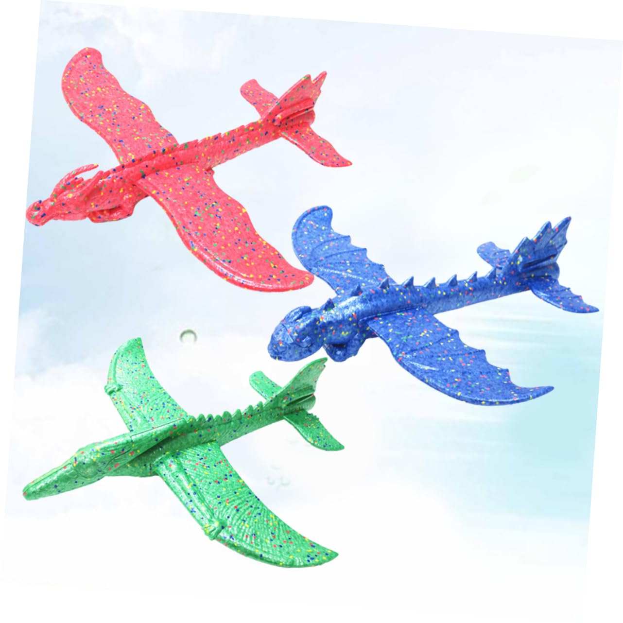 Avions Jouets en Mousse Epp Résistants aux Chocs et Légers Lot de 3 à Lancer la Main et Vol Plané Amusant Couleur Aléatoire pour Jeux en Extérieur