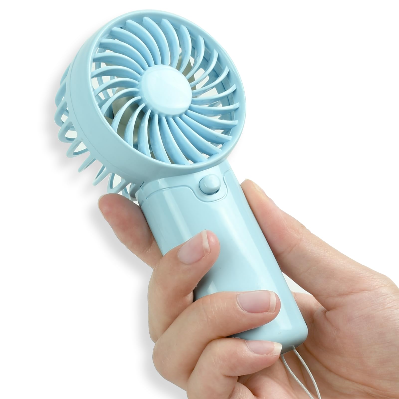 Mini Handventilator, Taschenventilator, Tragbarer Ventilator, Kleiner Batteriebetriebener Ventilator, Starker Wind, Geringes Geräusch, Kompakt und Tragbar, für Reisen Zuhause Sport Einkaufen