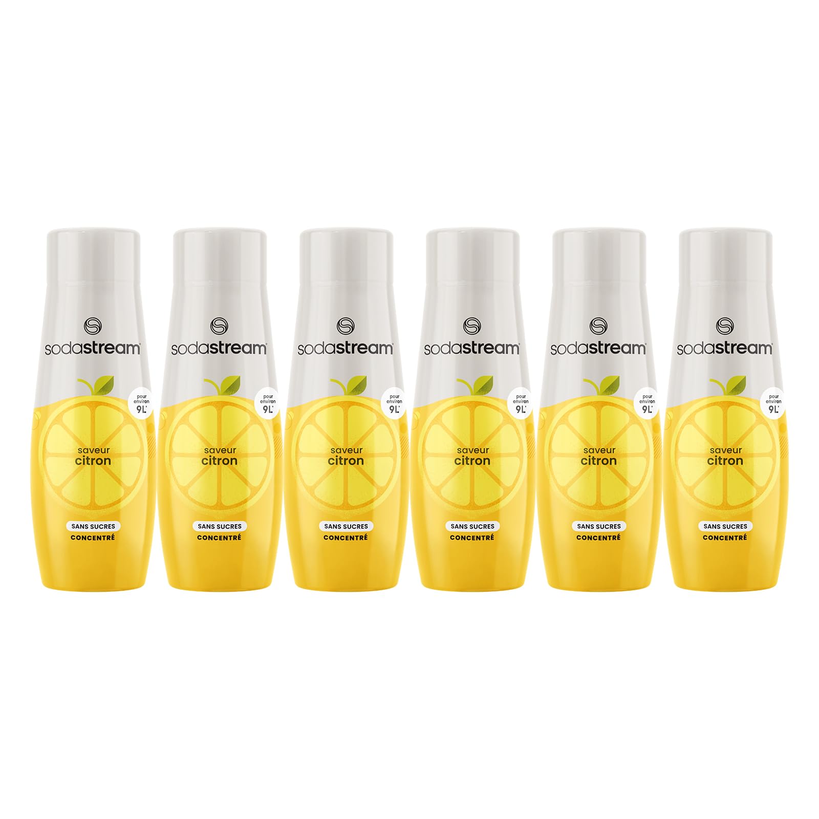 ConcentréS Sodastream - Lot De 6 ConcentréS Citron Sans Sucres - Jusqu'a 54L De Boissons - 440 Ml-image