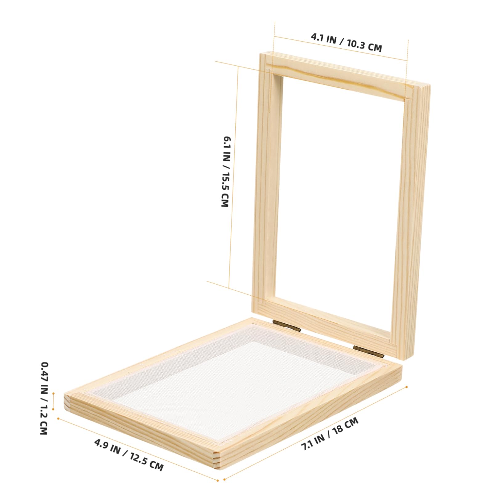 Veemoon 3sets Handmade Paper Frame for Boys and Girls Simple Diy Craft Wooden Paper Making Frame 2pcs*3