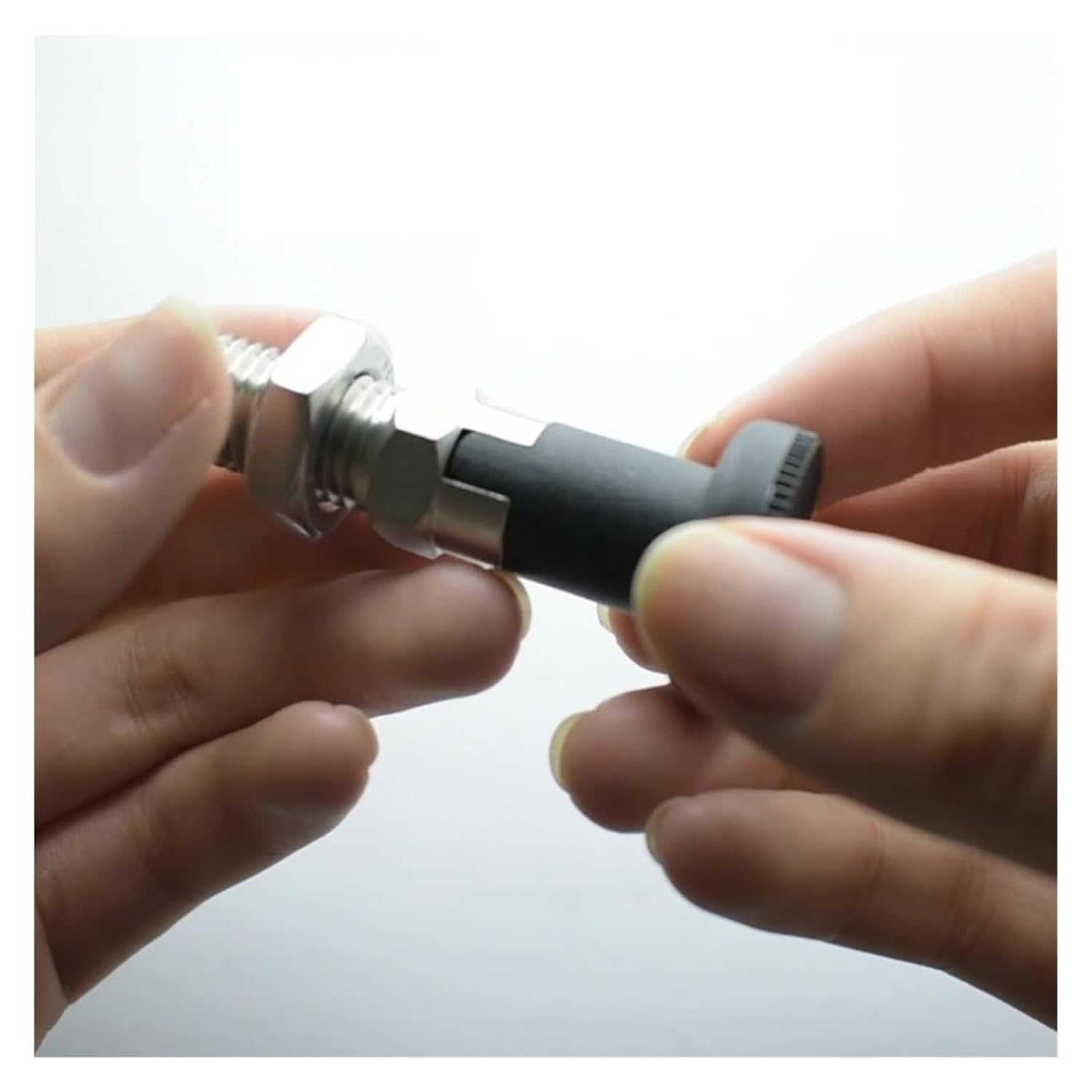 Plunger Pin, 2Pcs Spring Plunger Indexing Locking Pin Threaded Index Retractable Positioning for Mechanical Equipment,Indexing Plunger(MS1171-6-M12-SS)