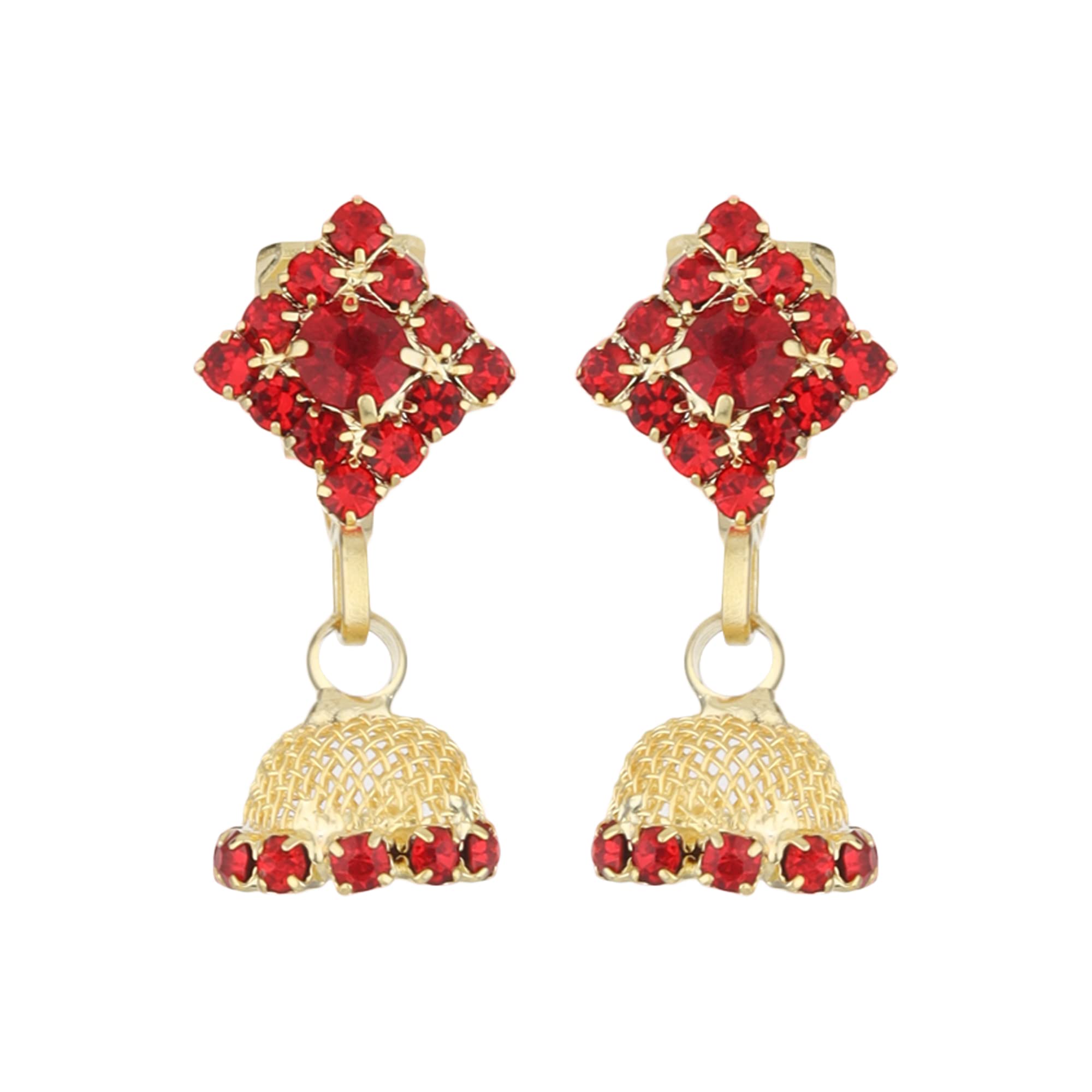 FLINGDOM Clip On Earrings - Stunning Gold-Plated Non Piercing Earrings for Women | Handmade Fake Earrings without Piercing for Effortless Beauty | Press Clip-on for Non Pierced ears (27EC109A098) (B09MYP34NF) Amazon Price History, Amazon Price Tracker