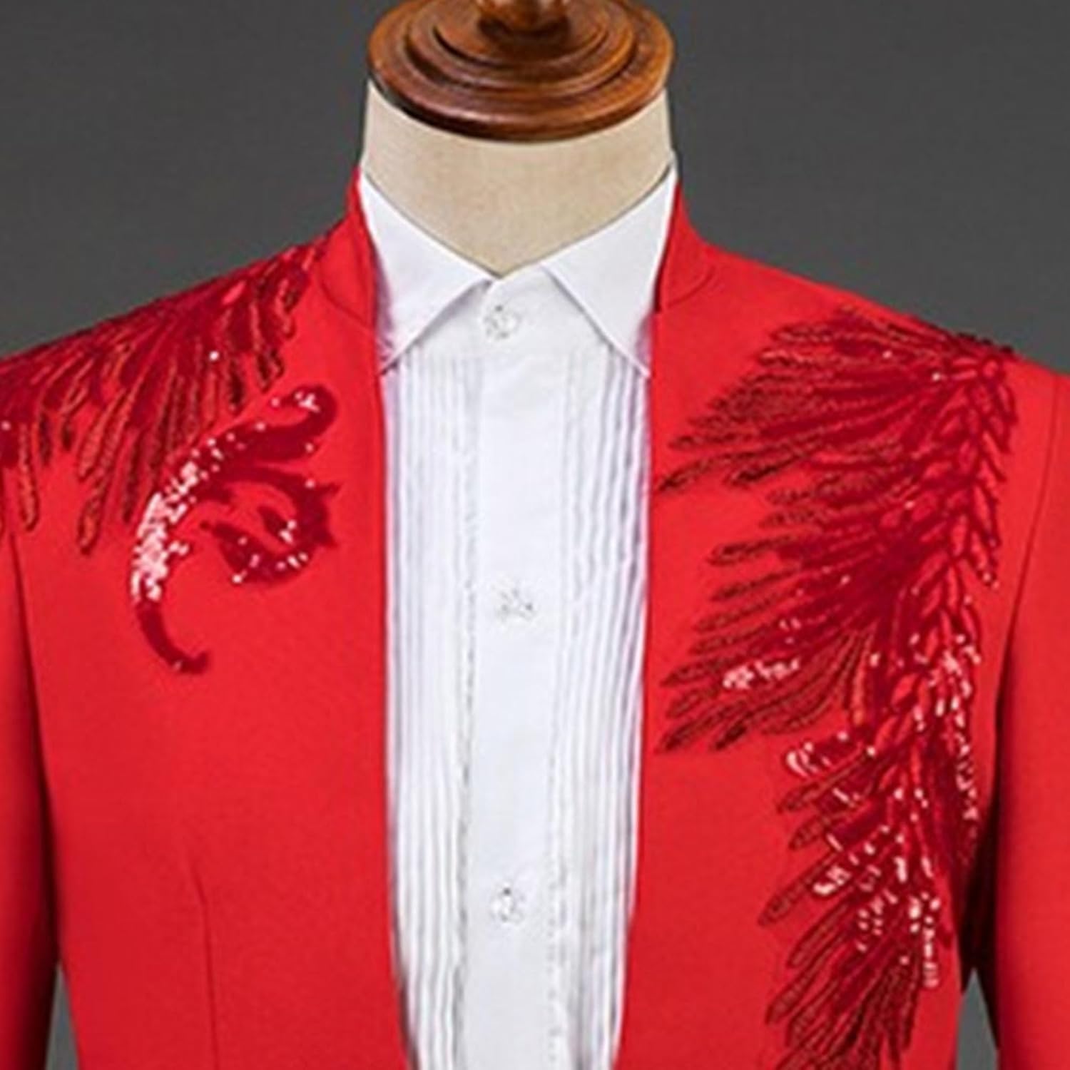 Costume 2 Pezzi Ricamato 1 Pulsante Stampato Cena Giacca Smoking Promessa di Matrimonio Blazer Elegante Vestito