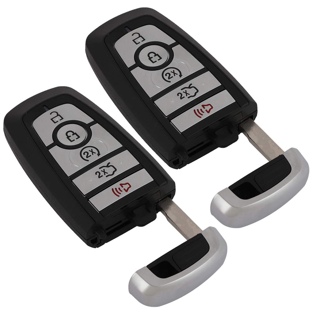 SCITOO Key Fob Keyless Entry 2003-2011 for Saab for 9-3 2.0L, 2006-2009 for Saab for 9-3 2.8L, 2011 for Saab for 9-5 2.0L, 2003-2009 for Saab for 9-5 2.3L M3N-A2C93142600 (2 PCS) 4 Buttons 433Mhz