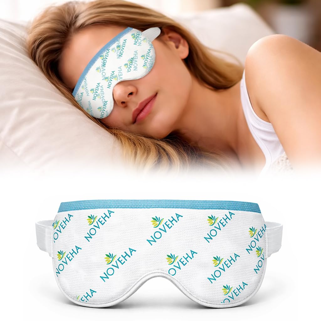 NOVEHA Ultra Warm Compress Eye Mask | Moist Hot Technology for Sensitive Dry Eyes- Microwave Activated - Relieves Stye or Pink Eye- Heat Water Procedure for Irritated Eyes and Eyelid Bumps