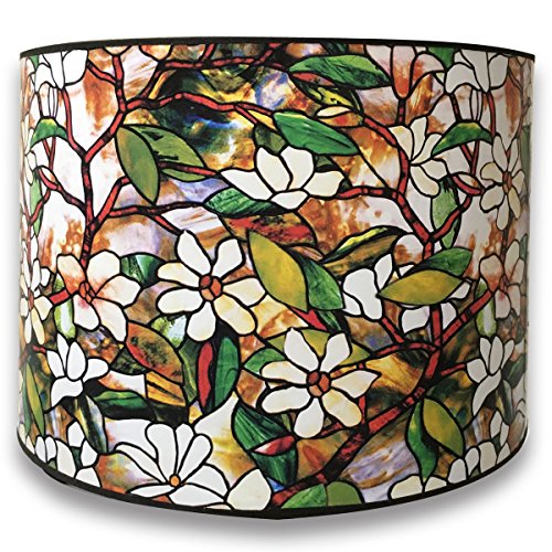 Image of Royal Designs, Inc. Trendy Decorative Handmade Drum Shade, Made in USA, 10in, HBC-8033-10, Magnolia