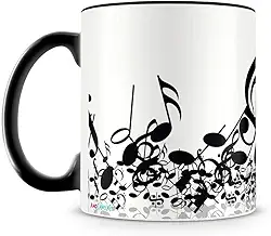 Caneca Notas Musicais (Preta)