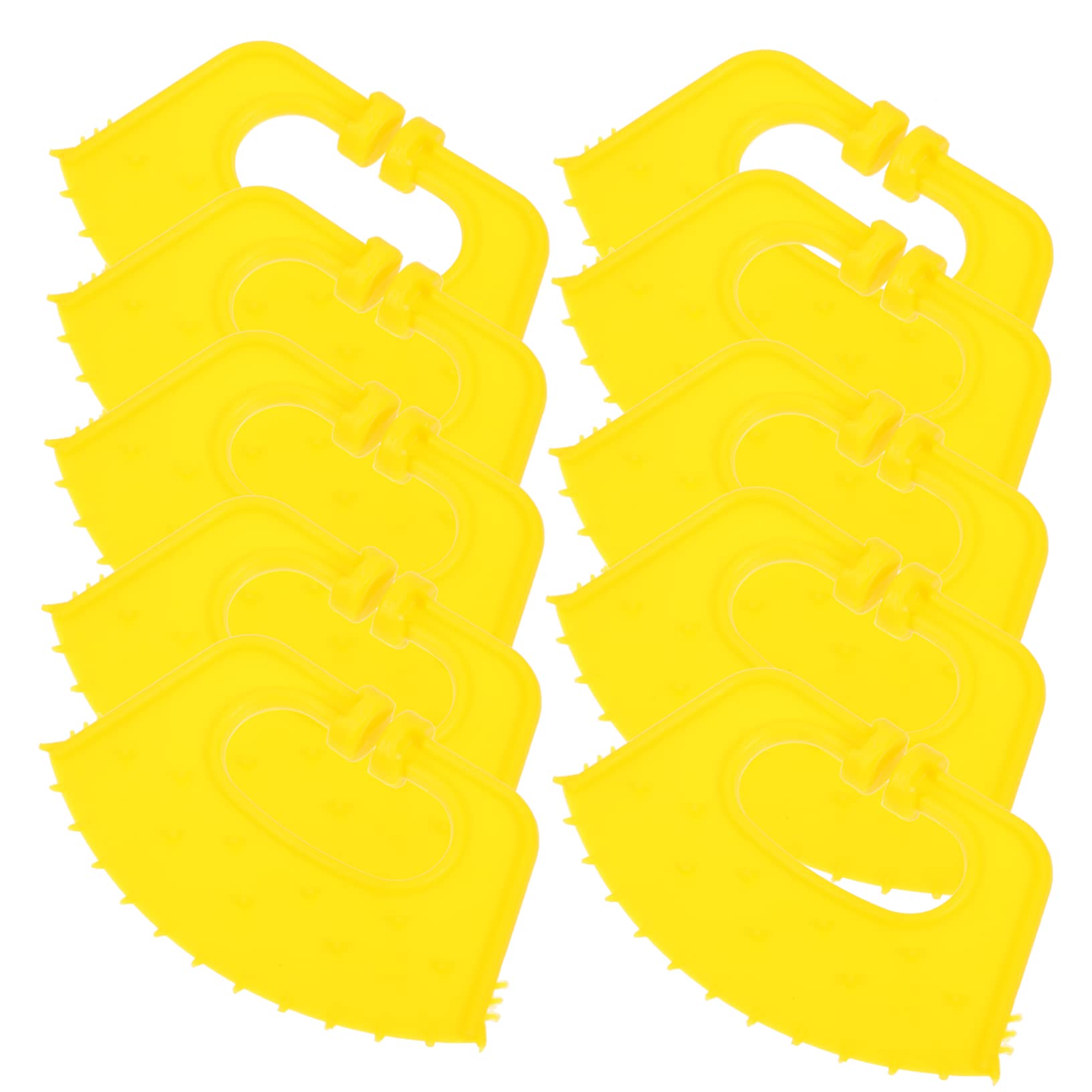 Garneck 10pcs Plastic Calf Lactation Nose Hoop Tag Calf Weaning Nose Flat Back Nose Calves Cattle Plastic Calf Weaning Tool Bull Cow Nose Ring Farm Nose Ring Pp Yellow