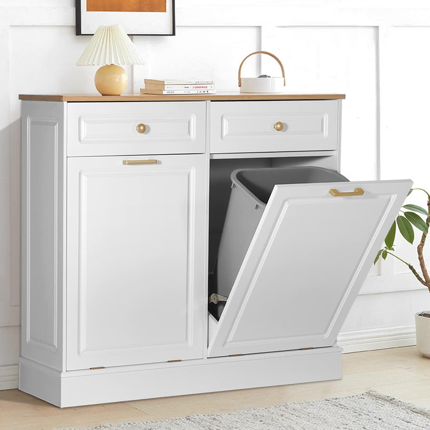 Dual Trash Cabinet