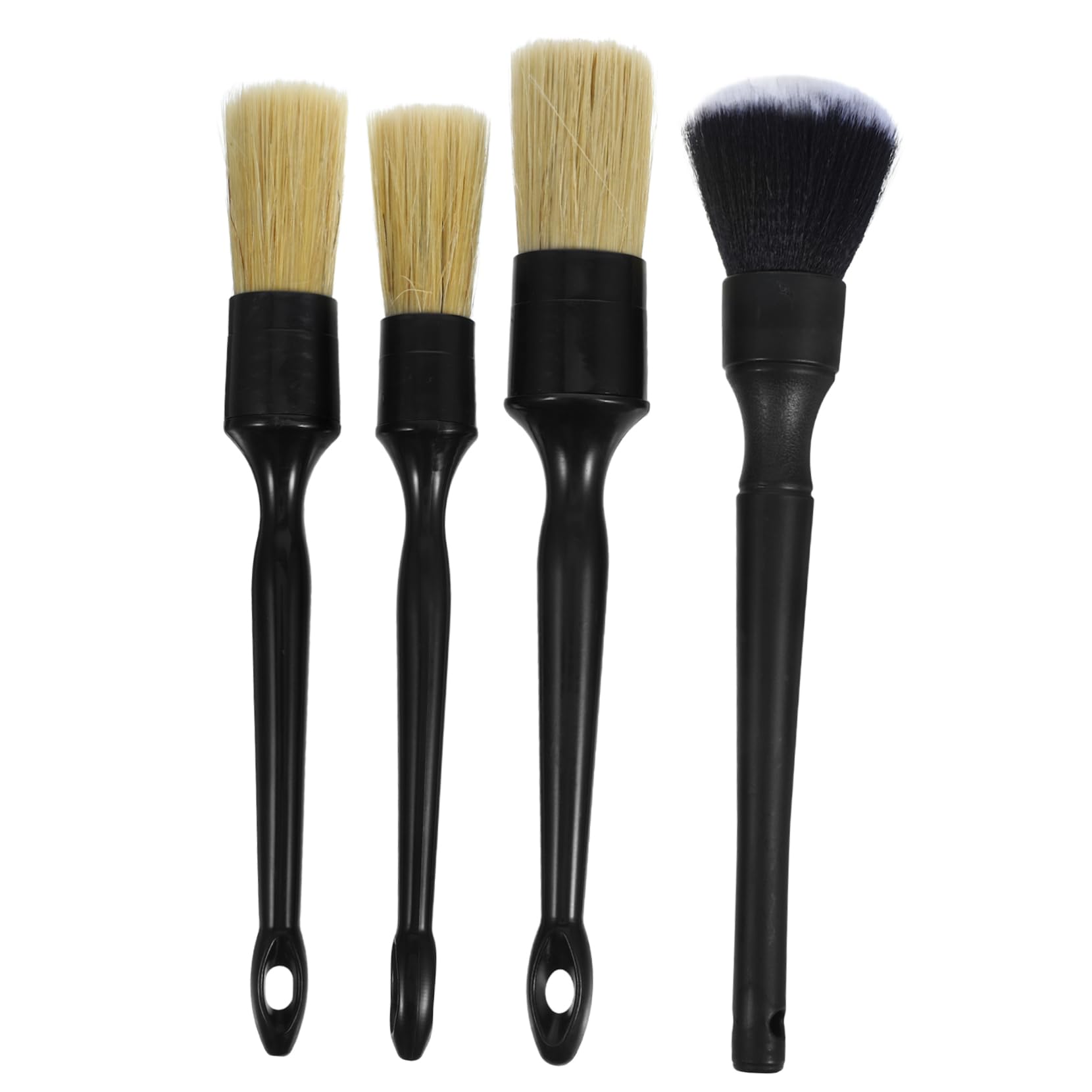 MAGICLULU 5 Juegos Cepillo de Detalles para el Cabello de jabalí Cepillo Lavado Coche Cepillo para Detalles de Coches Cepillo para Detalles del Interior del Coche Cepillo de Limpieza AbS