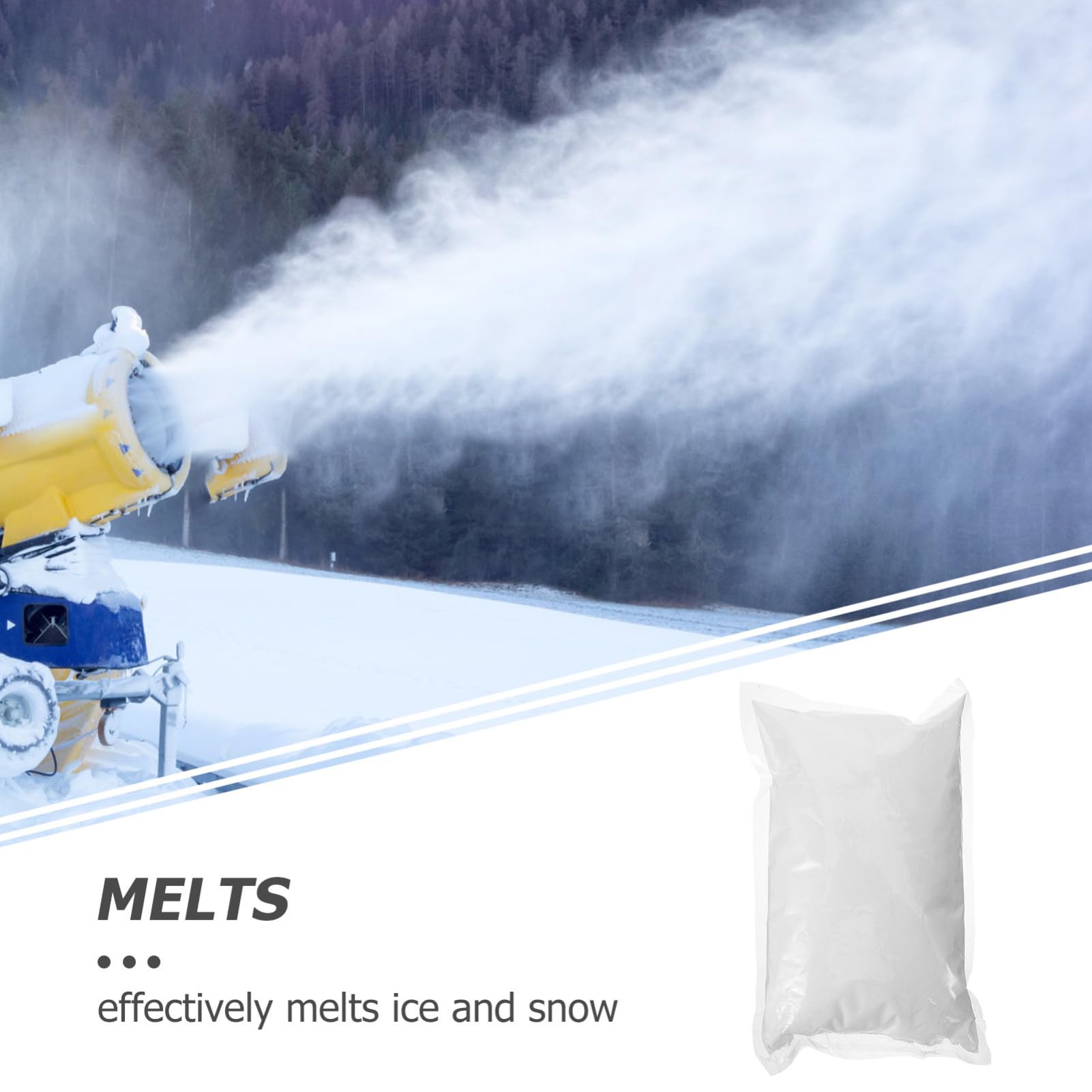 Happyyami Agente Derretidor de Nieve para Carreteras, Compuesto 1kg, Acción Rápida para Eliminar Hielo y Nieve, Mejora la Seguridad al Conducir
