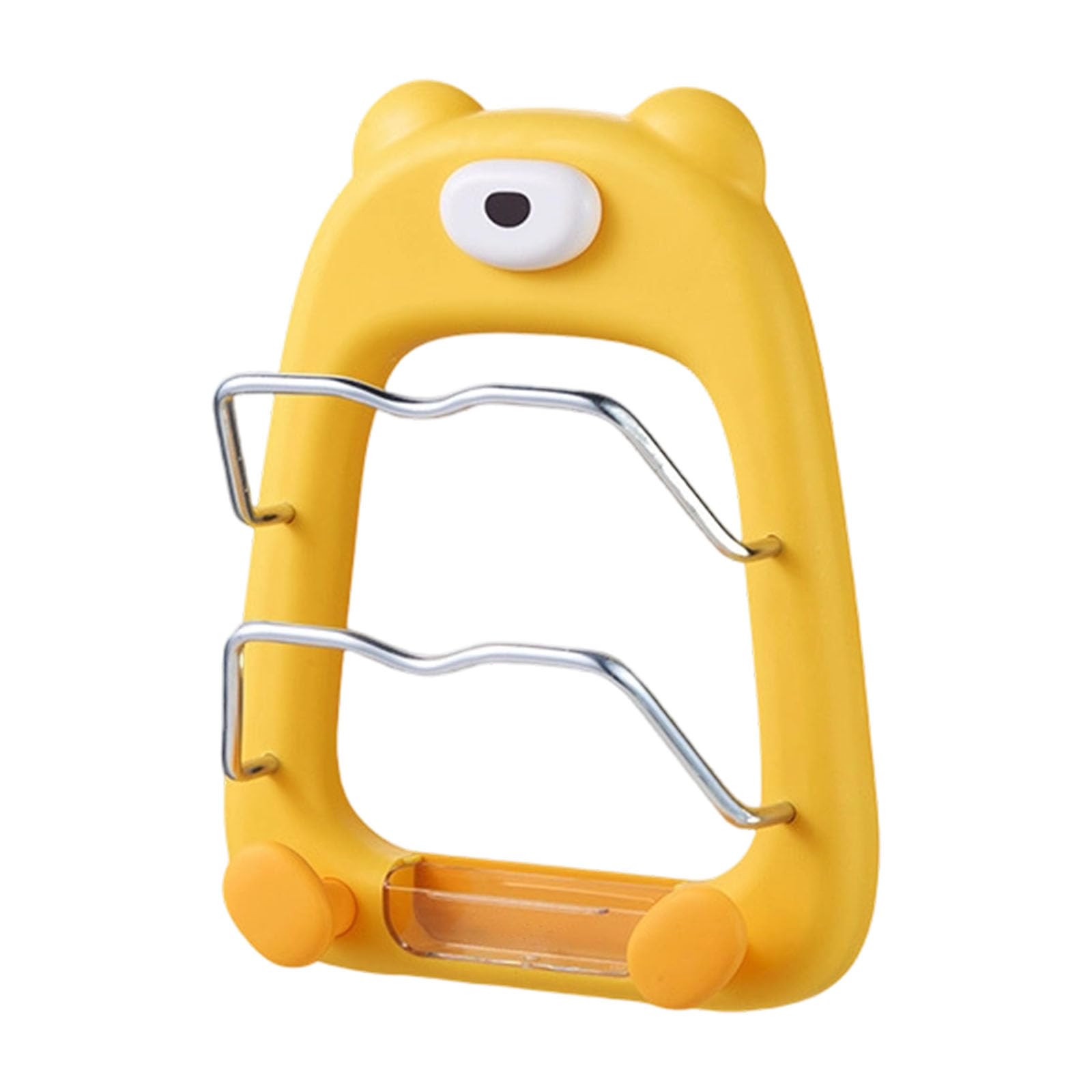 Buxuaaaa Yellow Strong Suction Wall Mounted Cookware Holder For Pots Lids Kitchen Storage Rack Space Saver Vertical Abs Shelf For Cutting Boards Covers Efficient Storage Rack Kitchen